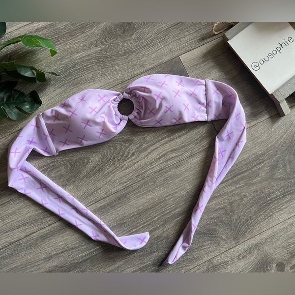 Boutine LA Lilac Logo Print Hoop Top. Limited edition. Size L - Picture 3 of 9